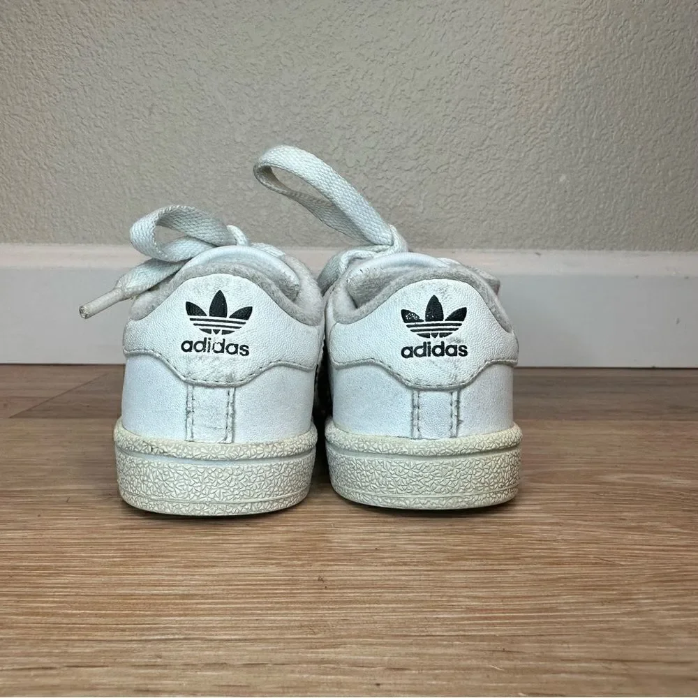 Adidas Unisex Baby Size 4.5 Superstar Lace Up Sneaker Shoes